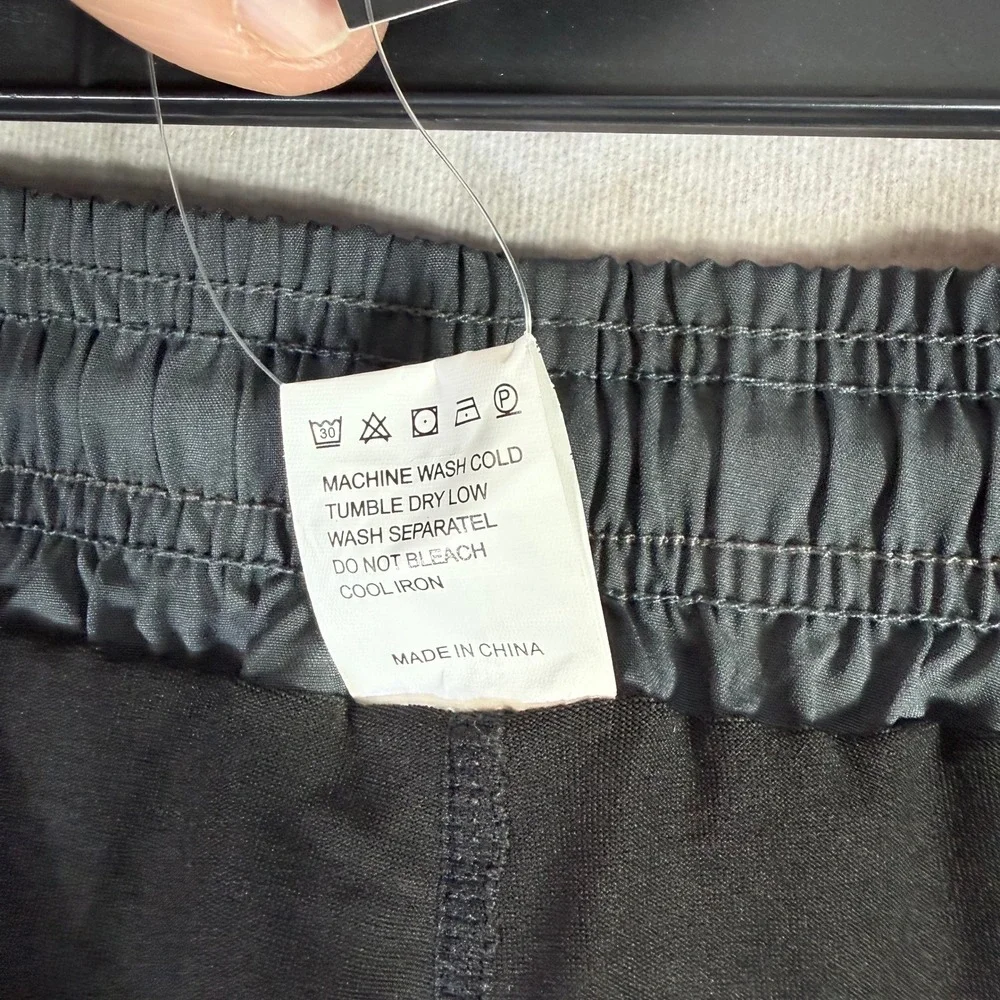 AGOBUHE Swim Trunks Men 4XL Dark Gray Elastic Waist Compression Liner Pockets